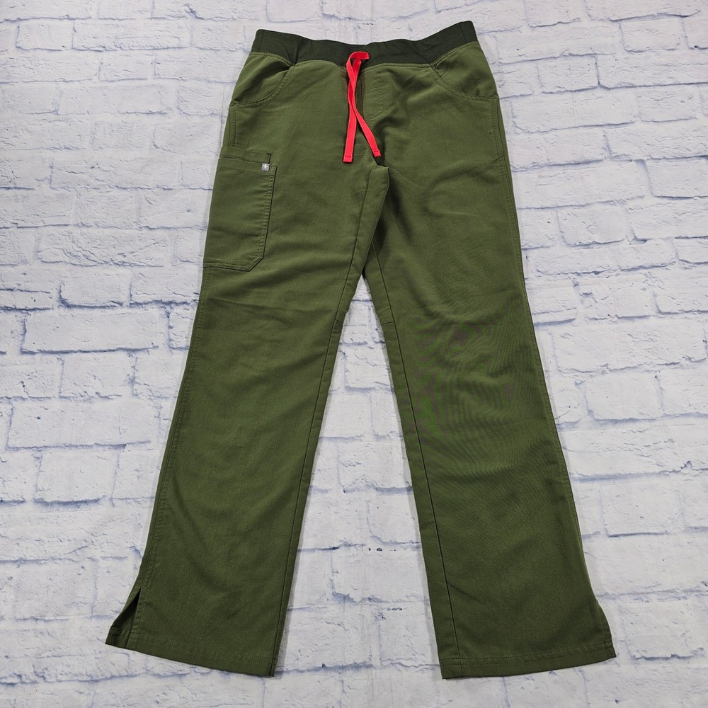 FIGS Scrub Pants WOMEN M Olive Green Kade Cargo T21004 Medical Nursing